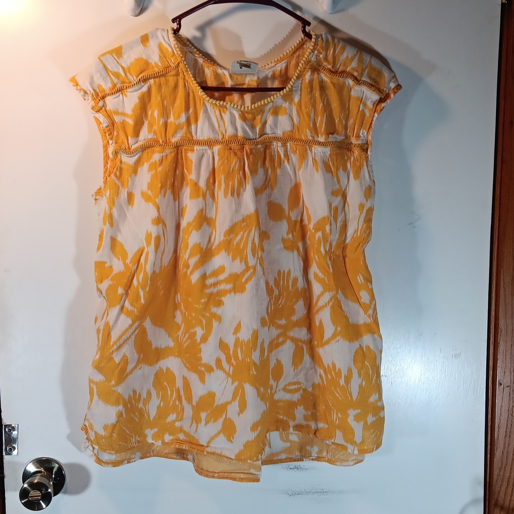 Vintage st. John's bay woman's smock top sleeveless crew neck lightweight